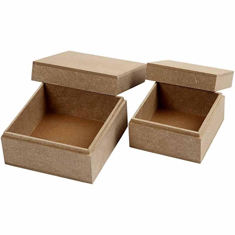 Square Box With Lid Set of 2